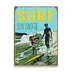 Surfers Ride the Wave Sign - Surfer Dudes Ride the Wave