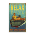 Relax Boy in Boat Sign - Relax