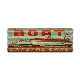 Boat for Hire Corrugated Sign
