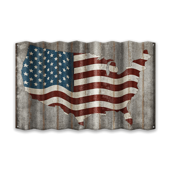 Corrugated USA Map 