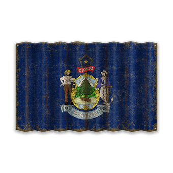 Maine Corrugated State Flag