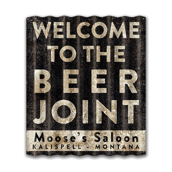 Welcome To The Beer Joint - Corrugated Metal Sign