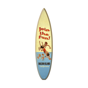 Join in the Fun - Surfboard Shaped Sign