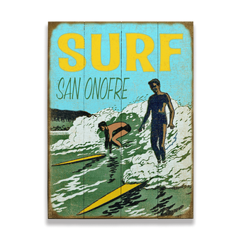 Surfers Ride the Wave Sign