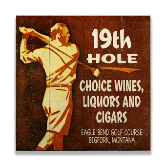 19TH Hole Golfers Lounge Sign