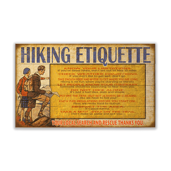Hiking Etiquette Sign