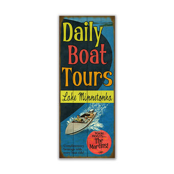 Daily Boat Tours Sign