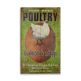 Pure Bred Poultry Sign