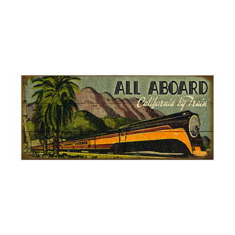 All Aboard Mountain Train Sign