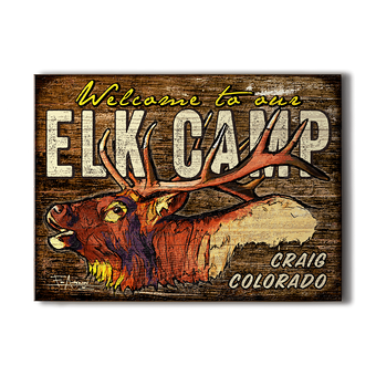 Bugling Elk Camp Sign