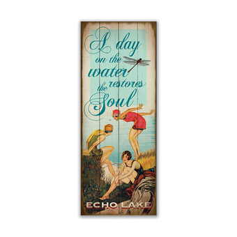 Day On The Water Vintage Sign