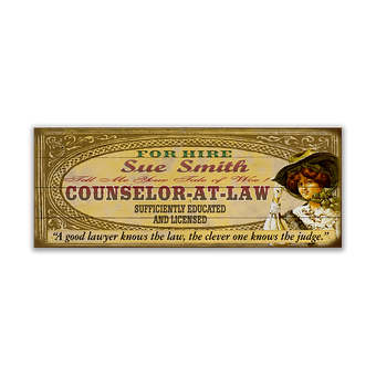Counselor-At-Law Female Sign