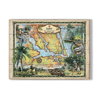 Historic Jupiter Inlet Florida Vintage Map