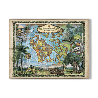 Historic Marco Island Florida Vintage Map
