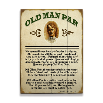 Old Man Par Golf Sign