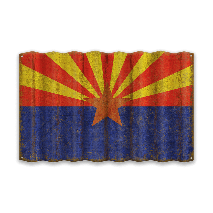 Arizona Corrugated State Flag - Arizona