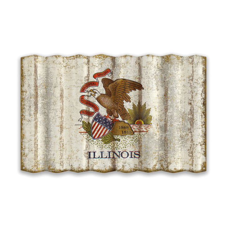 Illinois Corrugated Flag - Illinois