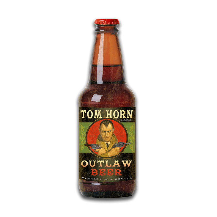 Outlaw Beer Beer Bottle Cut Up Sign - Outlaw Beer