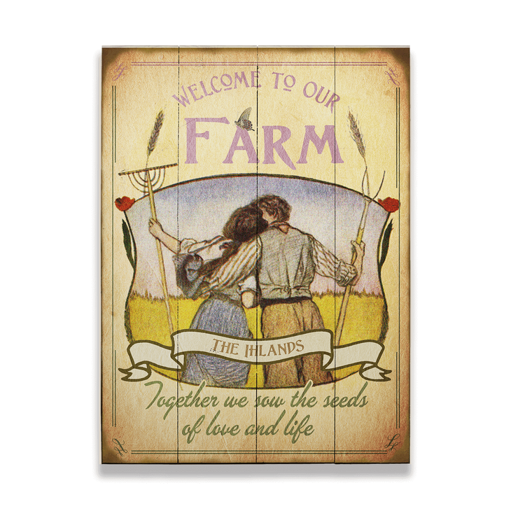 Welcome To Our Farm Rustic Wall Art - Welcome To Our Farm Rustic Wall Art