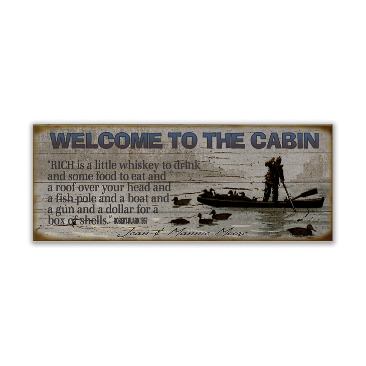Welcome To The Cabin Duck Hunting Sign - Welcome To The Cabin