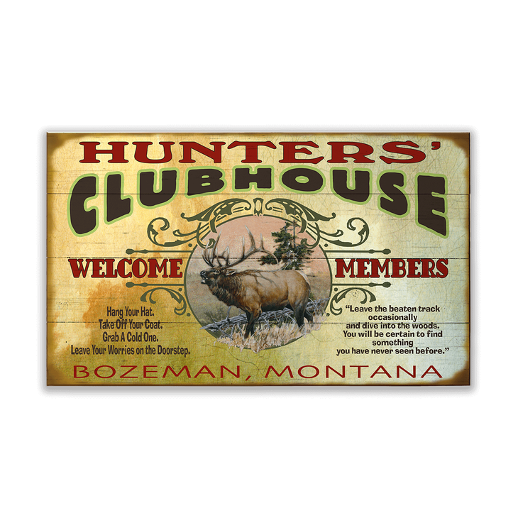 Hunters' Clubhouse Sign