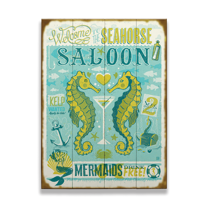 Welcome to the Saloon (Seahorse) Sign - Welcome to the Saloon
