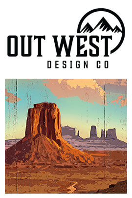 Out West Design's artist's category image with sample artwork.