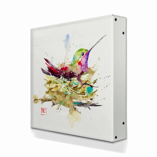 Hummer in a Nest - Metal Box Art Metal Box Wall Art Dean Crouser