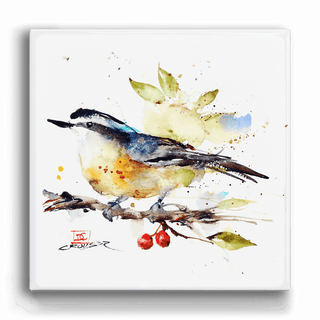 Nuthatch and Berries - Metal Box Art Metal Box Art Dean Crouser