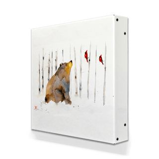 Sitting Bear and Cardinals - Metal Box Art Metal Box Art Dean Crouser