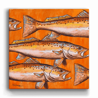 Orange Sea Trout: Metal Box Art Metal Box Art Ed Anderson