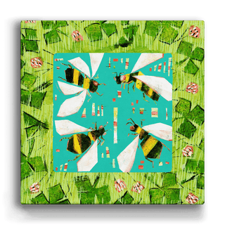 Bee Team - Metal Box Art Metal Box Wall Art Shelle Lindholm