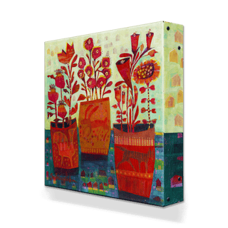 Blooming Mugs - Metal Box Art Metal Box Wall Art Shelle Lindholm