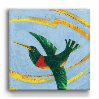 Happy Hummer 2 - Metal Box Art Metal Box Wall Art Shelle Lindholm