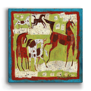 Horse Play - Metal Box Art Metal Box Wall Art Shelle Lindholm