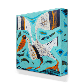 Pelican in the Abstract (2) - Metal Box Art Metal Box Art Shelle Lindholm