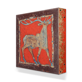 Rocky Mountain Elk Red - Metal Box Art Metal Box Wall Art Shelle Lindholm