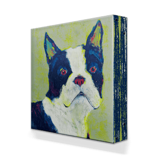 Shamus, Boston Terrier - Metal Box Art Metal Box Wall Art Shelle Lindholm