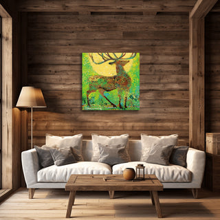 Summer Elk - Metal Box Art Metal Box Wall Art Shelle Lindholm