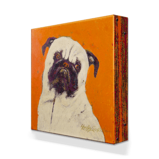 Ziggy, Pug - Metal Box Art Metal Box Wall Art Shelle Lindholm