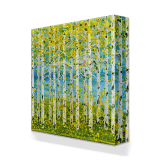 Spring Aspens - Square Metal Box Art Metal Box Art Nancy Seiler