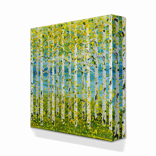 Summer Aspens - Square Metal Box Art Metal Box Art Nancy Seiler