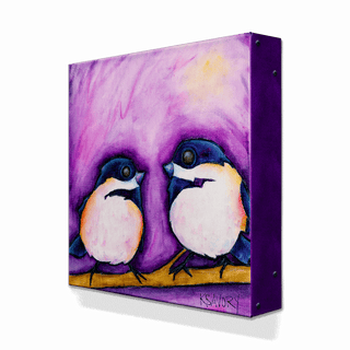 Chickadee Chatter - Metal Box Art Metal Box Art Karen Savory