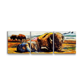American Bison: 3-Piece Metal Box Art Metal Box Art Ed Anderson