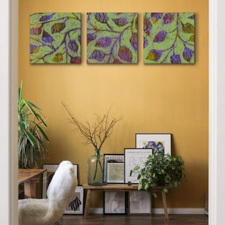 Lavender Leaves - Metal Box Art Set Metal Box Wall Art Shelle Lindholm