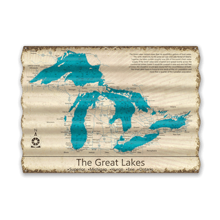 The Great Lakes - Corrugated Metal Wall Art Corrugated Metal Lake Art