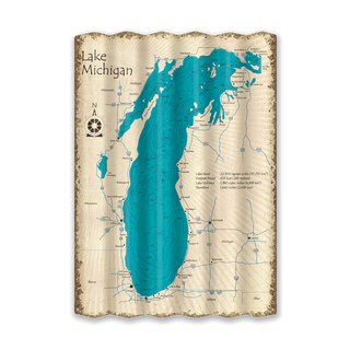 Lake Michigan - Corrugated Metal Wall Art Corrugated Metal Lake Art