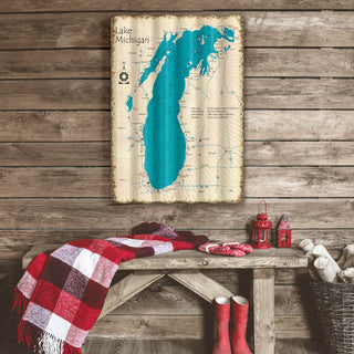 Lake Michigan - Corrugated Metal Wall Art Corrugated Metal Lake Art