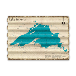 Lake Superior - Corrugated Metal Wall Art Corrugated Metal Lake Art