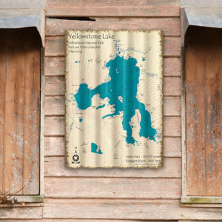 Yellowstone Lake - Corrugated Metal Wall Art Corrugated Metal Lake Art